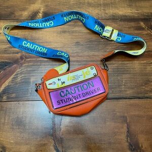 Fun Orange Student Driver Novely Purse Crossbody Bag